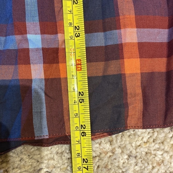 Petersyn Women’s Blouse Size XS Plaid Checkered Mock Neck Shirt Popover Mockneck - Picture 6 of 9